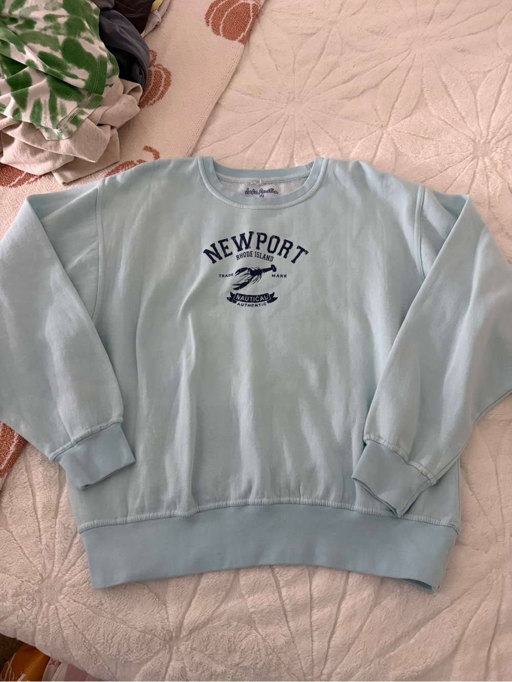 Nautica Light Blue Newport Graphic Crew Sweatshirt
